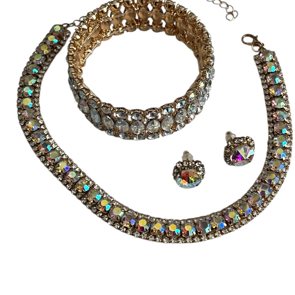 Costume Jewelry Set - Necklace, Bracelet, and Earrings